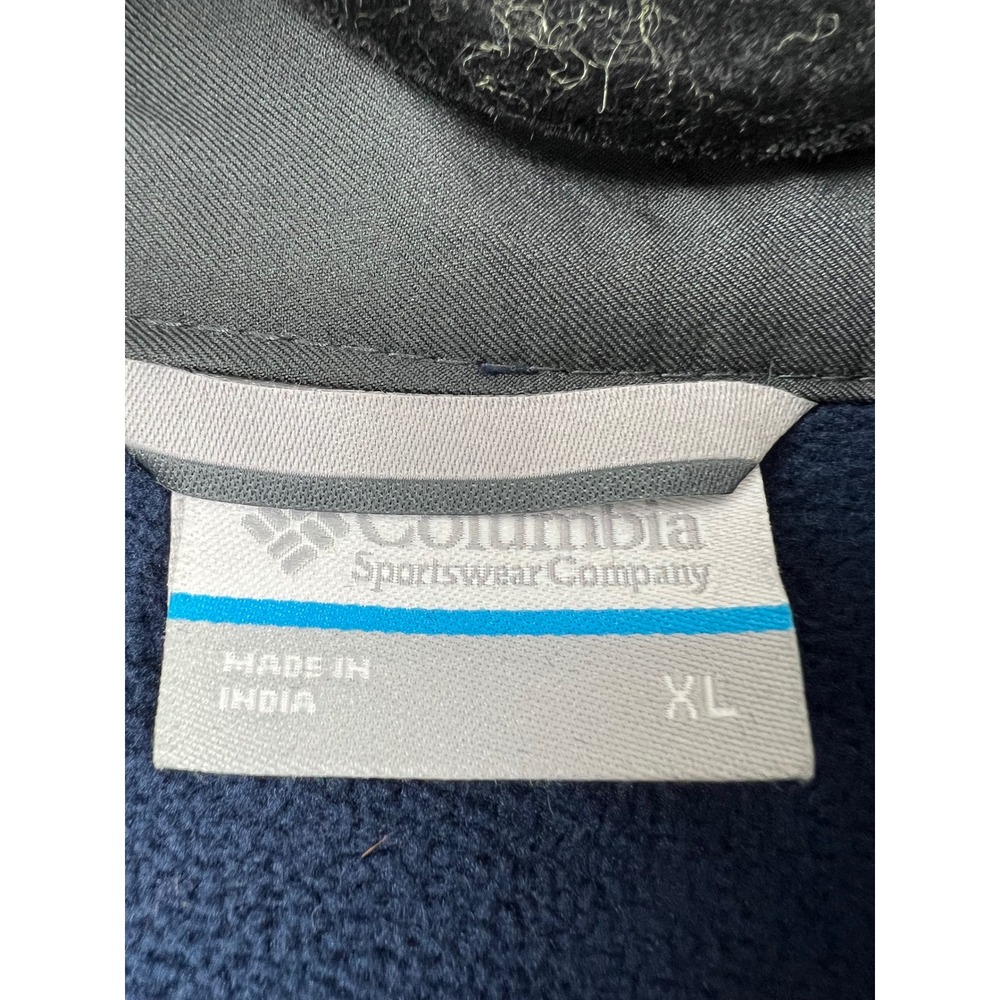 Columbia Softshell Jacket Men XL Navy Blue Good Michigan Wolverines Fleece Lined - Picture 7 of 15